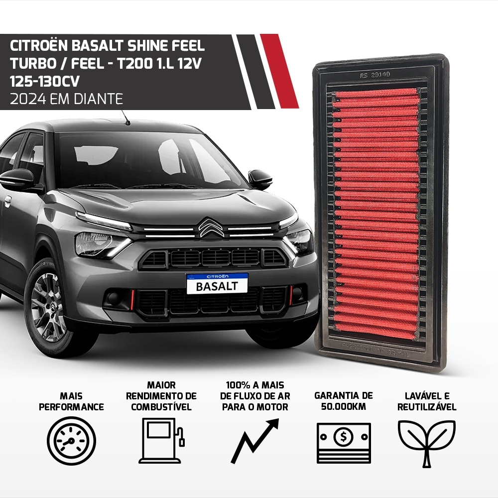 Filtro Esportivo Inbox T200 Peugeot Citroen 2024 Em Diante			