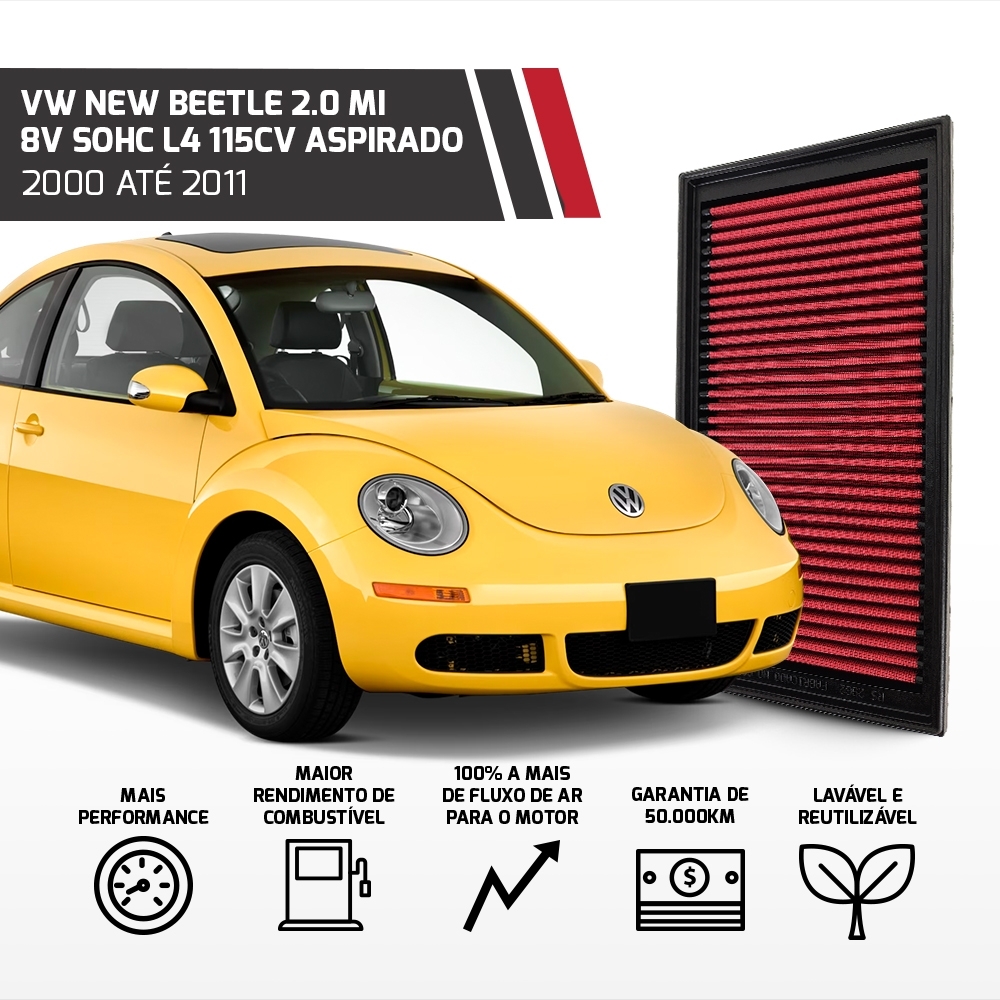Filtro Esportivo Audi A3 Vw Bora Fusca Golf Polo 1997 A 2014