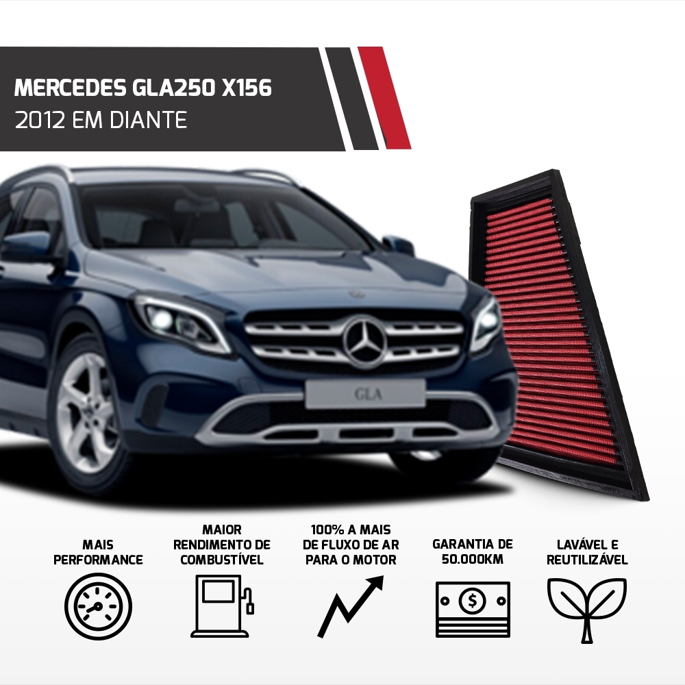 Filtro Esportivo Inbox Mercedes Gla250 A250 Cla200 2012 +