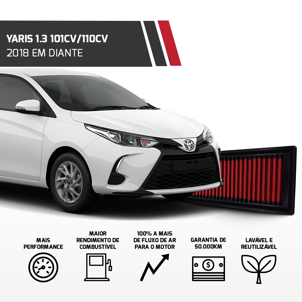 Filtro Esportivo Inbox Toyota Etios Yaris 1.3 1.5 2016 +