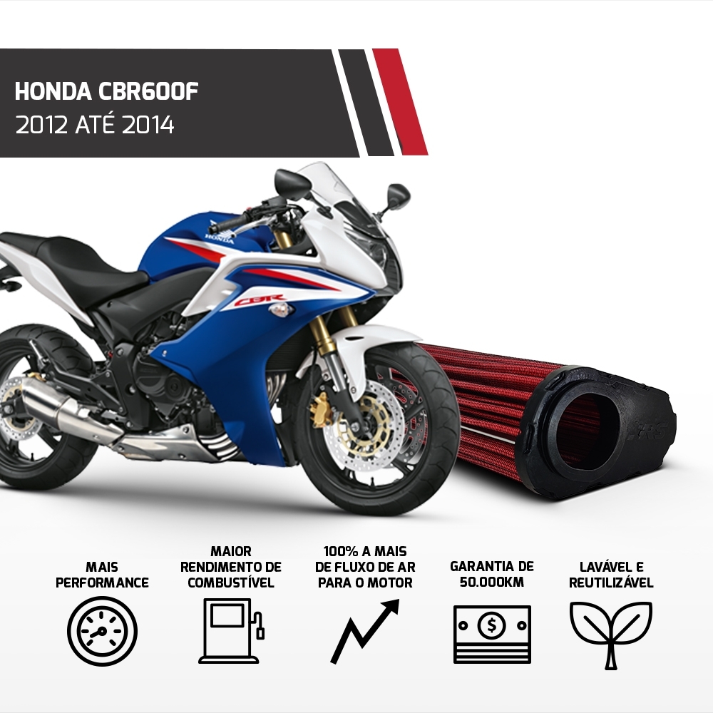 Filtro De Ar Esportivo Hornet Cb600f 2008 / Cbr600f 2011
