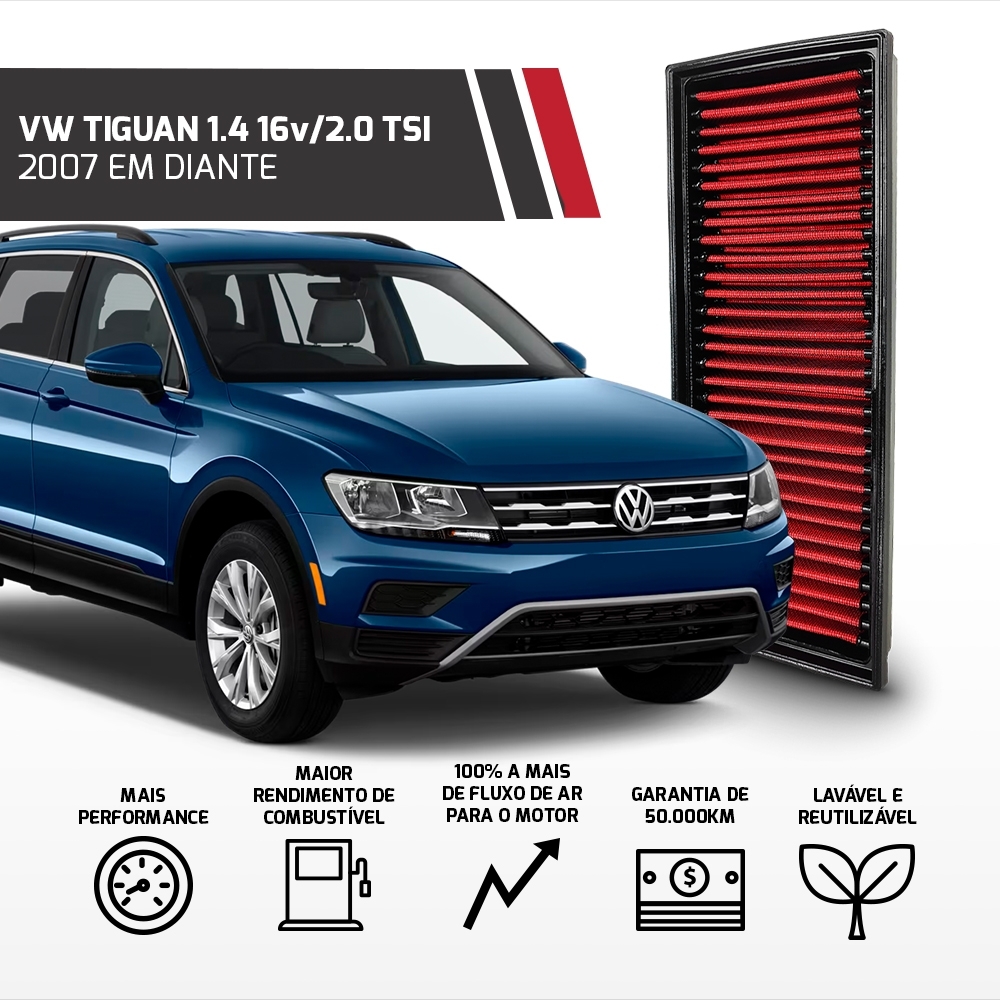 Filtro De Ar Inbox Vw Tiguan Fusca Jetta Passat 2.0 Tsi