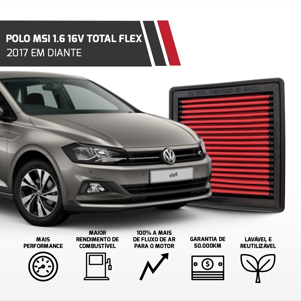 Filtro Esportivo Inbox Vw 1.6 16v Total Flex 2014 Em Diante