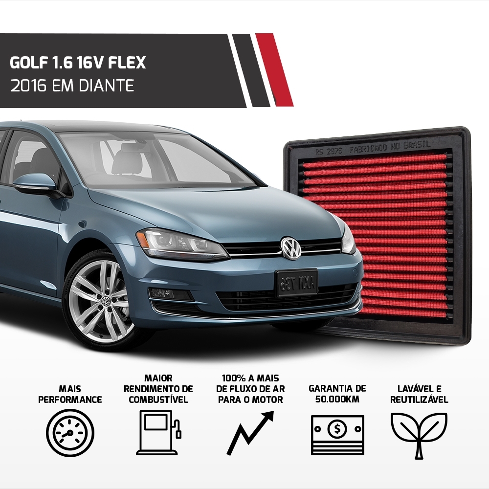 Filtro Esportivo Inbox Vw 1.6 16v Total Flex 2014 Em Diante