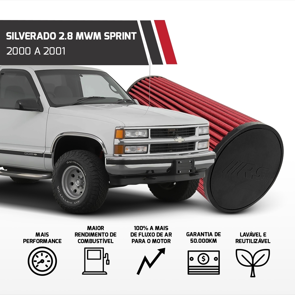 Filtro Esportivo Chevrolet S10 Blazer 1995 Até 2012
